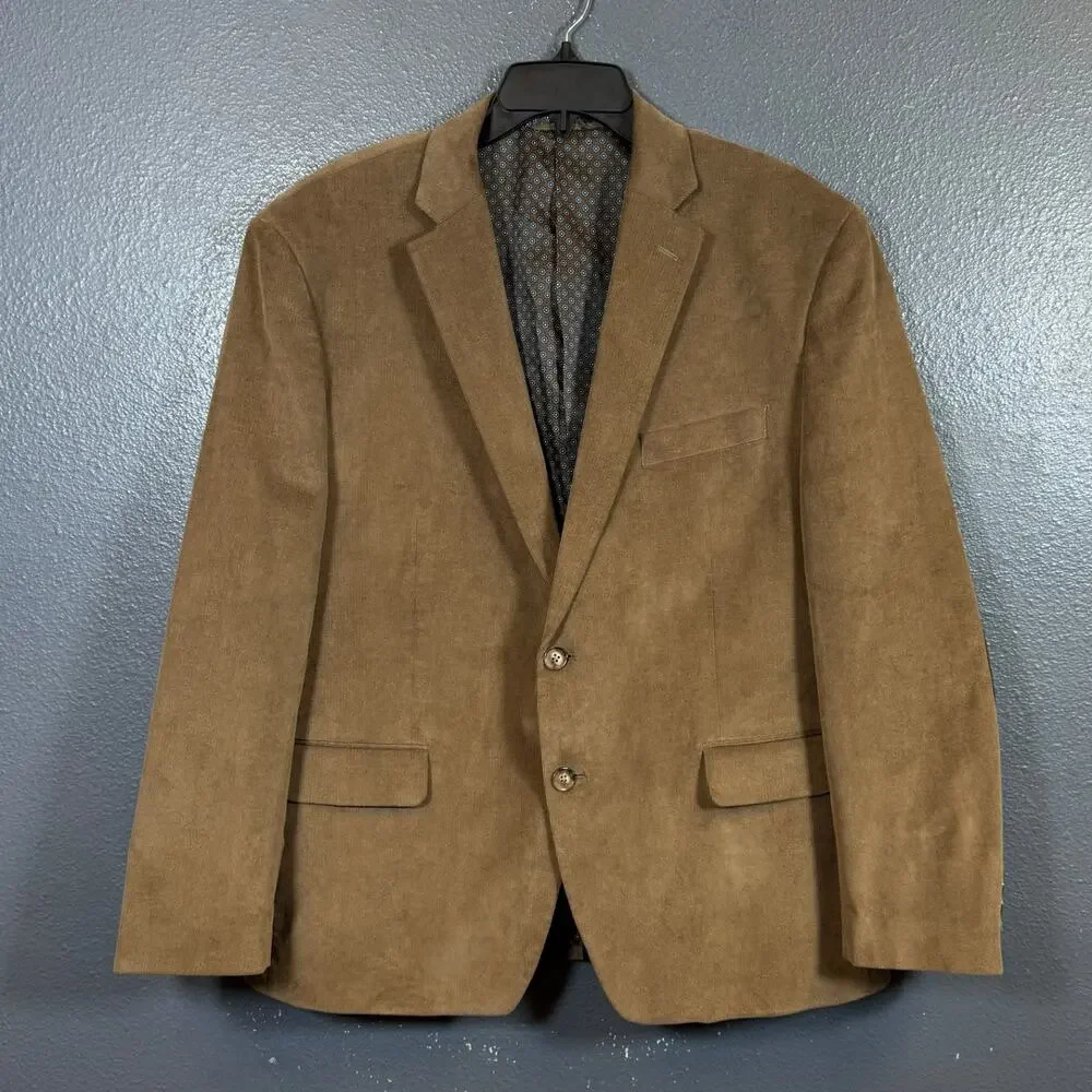 Lauren Ralph Lauren 44s men’s beige velvet blazer 2 dots suit jacket